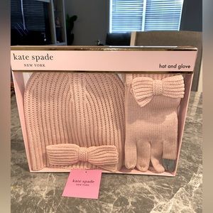 ♠️Kate Spade ♠️ NWT & Box Beanie & Glove Set, Pink